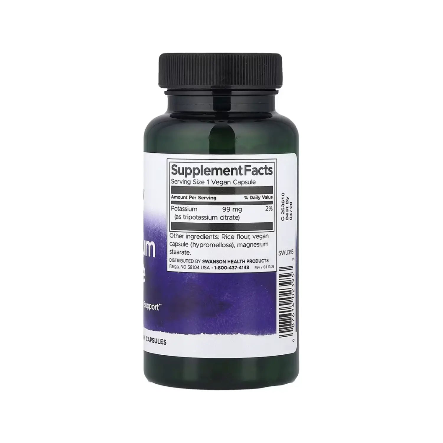 SWANSON CITRATO DE POTASIO 99 MG 120 CAPS SFN