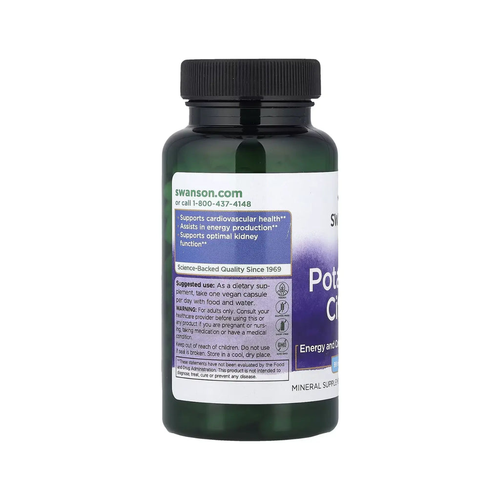 SWANSON CITRATO DE POTASIO 99 MG 120 CAPS SFN