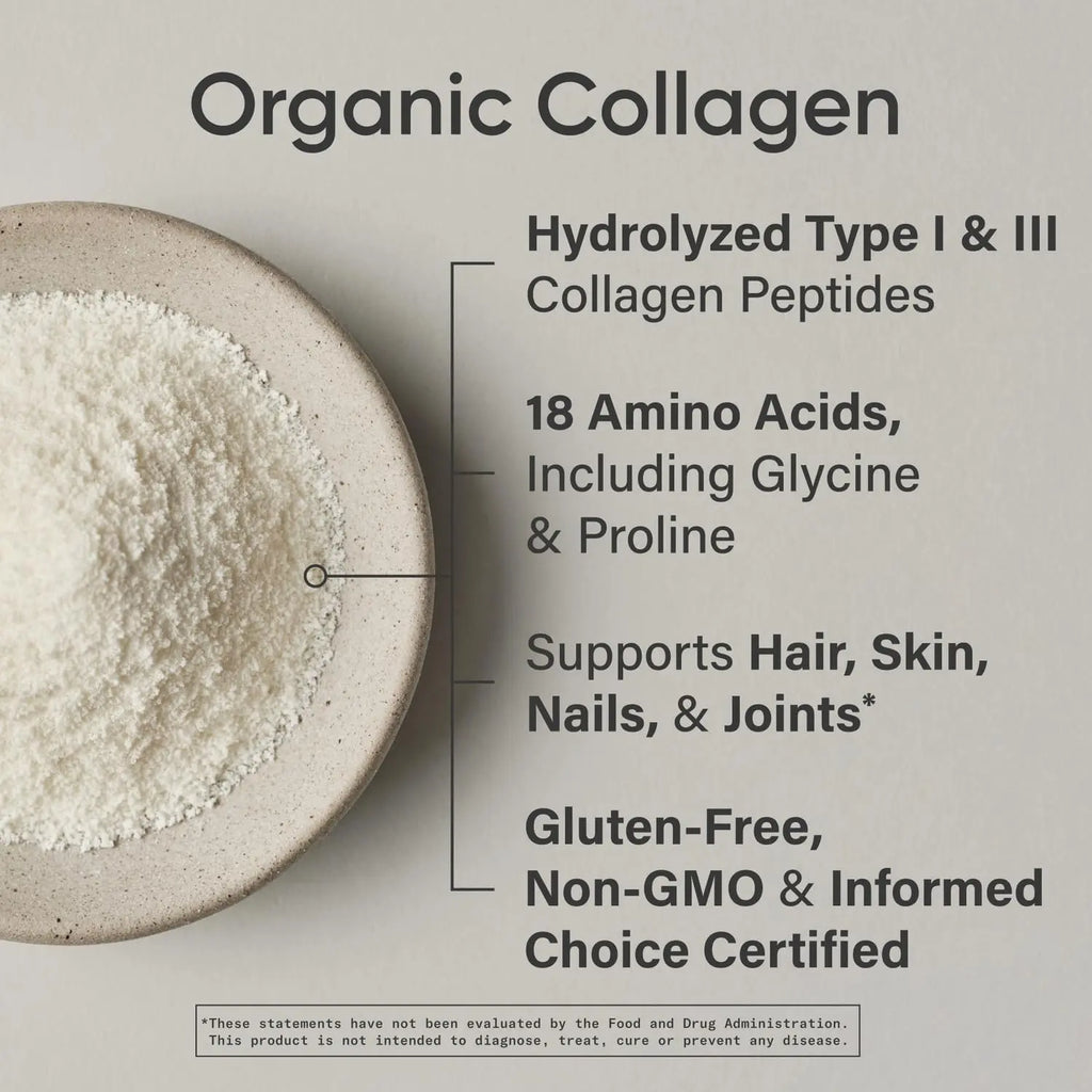 Sports Research Collagen Peptides Organic Unflavored (30 servings)