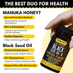 Sakoon aceite de semilla negra y miel Manuka 60 Capsulas sfn