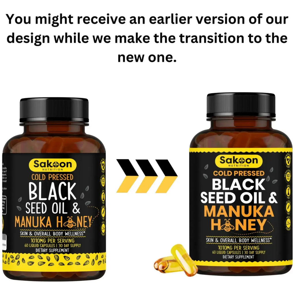 Sakoon aceite de semilla negra y miel Manuka 60 Capsulas sfn