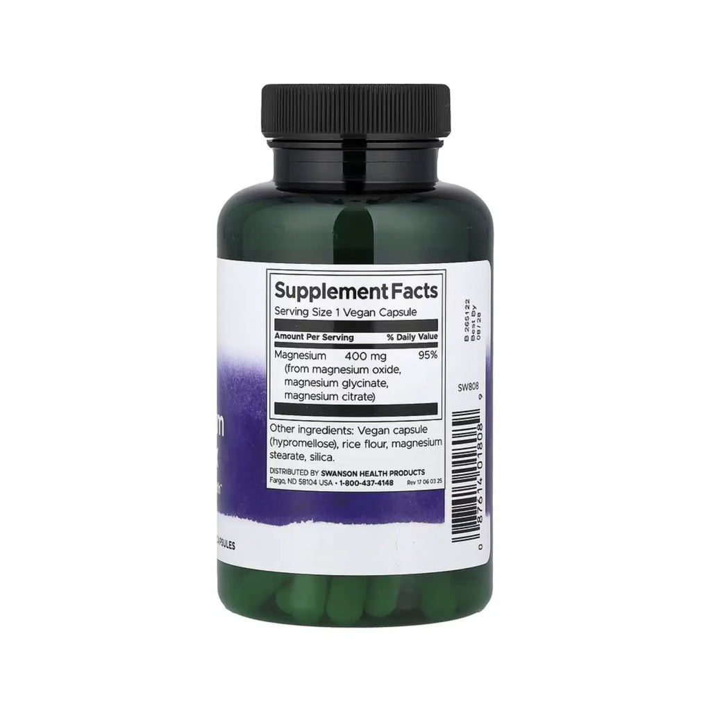 SWANSON TRIPLE MAGNESIO COMPLEX 400 MG 100 CAPS SFN