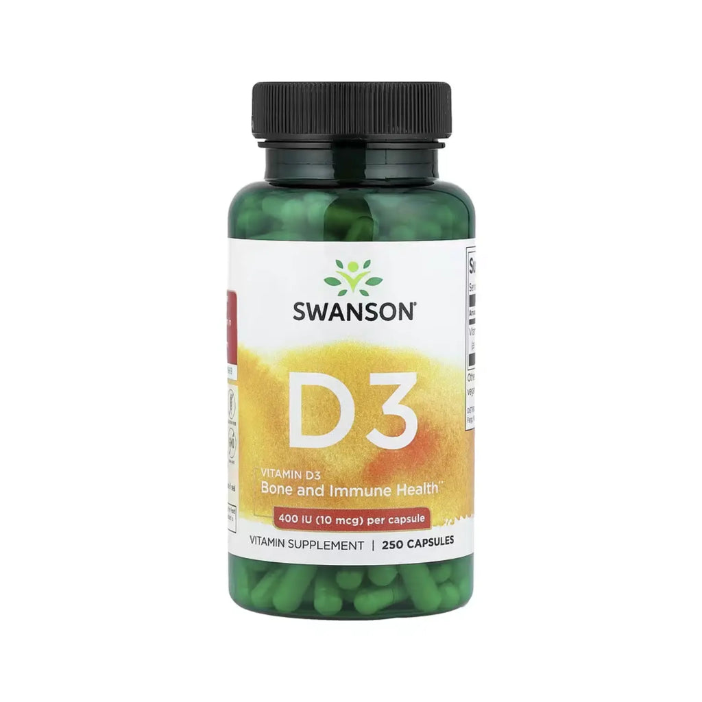 SWANSON VITAMINA D3 400 IU 250CAPS APOYA LA SALUD ÓSEA SFN