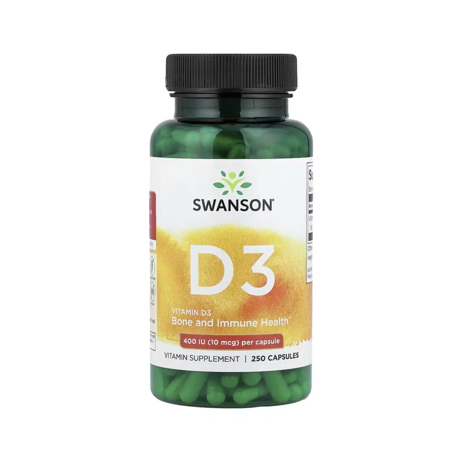 SWANSON VITAMINA D3 400 IU 250CAPS APOYA LA SALUD ÓSEA SFN