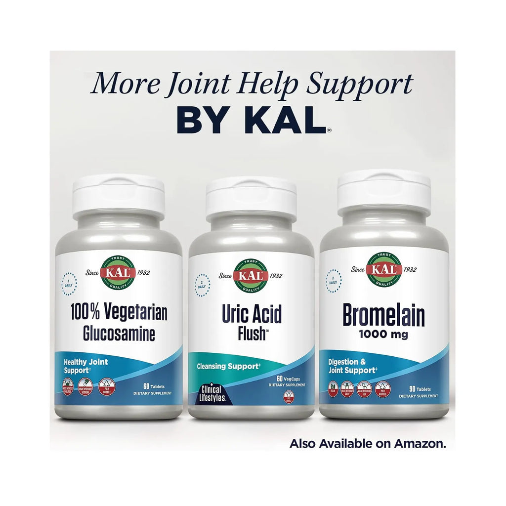 KAL Uric Acid Flush™ | Cereza Ácida, Quercetina y Semilla de Apio | Apoyo al Ácido Úrico y Confort Articular | 60 Cápsulas