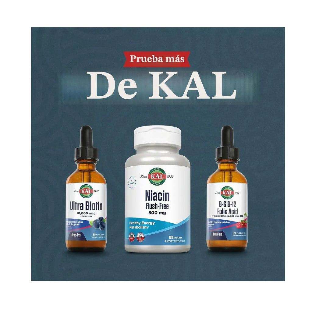 KAL Ultra Biotin DropIns 10,000 mcg | Biotina Líquida para Cabello, Piel y Uñas | Mixed Berry | 59 mL