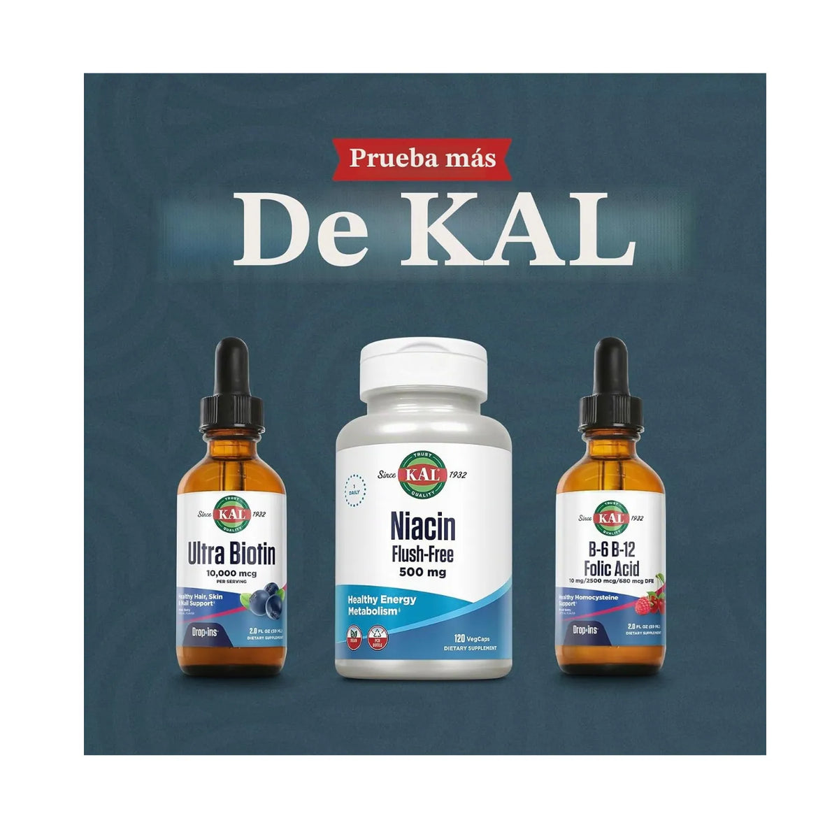 KAL Ultra Biotin DropIns 10,000 mcg | Biotina Líquida para Cabello, Piel y Uñas | Mixed Berry | 59 mL