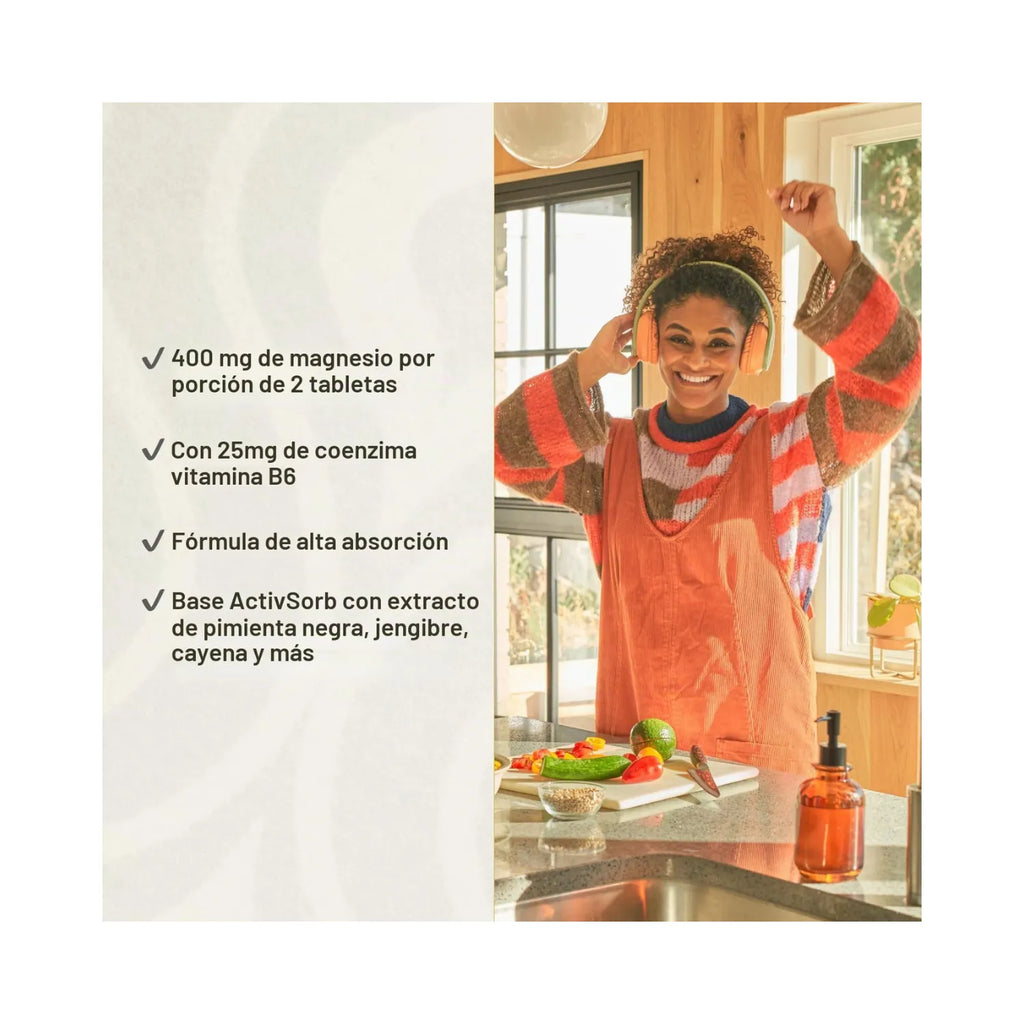 KAL Magnesium Taurate+ 400 mg | Magnesio Taurato con Vitamina B6 | Apoyo Cardiovascular y Nervioso | 90 Tabletas