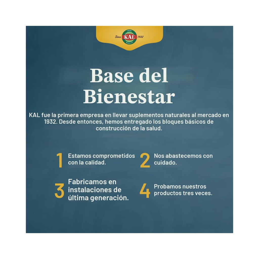 KAL Magnesium Taurate+ 400 mg | Magnesio Taurato con Vitamina B6 | Apoyo Cardiovascular y Nervioso | 90 Tabletas