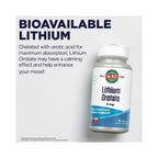 KAL Lithium Orotate 5 mg | Litio en Cápsulas Vegetales | Apoyo al Bienestar General | 60 VegCaps