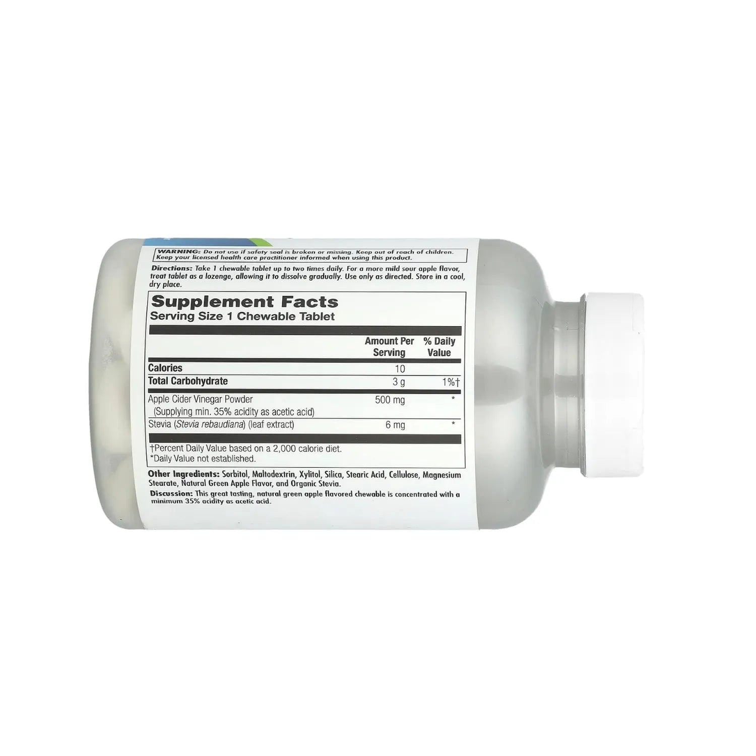 KAL Apple Cider Vinegar 500 mg | Vinagre de Sidra de Manzana | Apoyo Digestivo y Bienestar General | Manzana Verde | 60 Tabletas Masticables