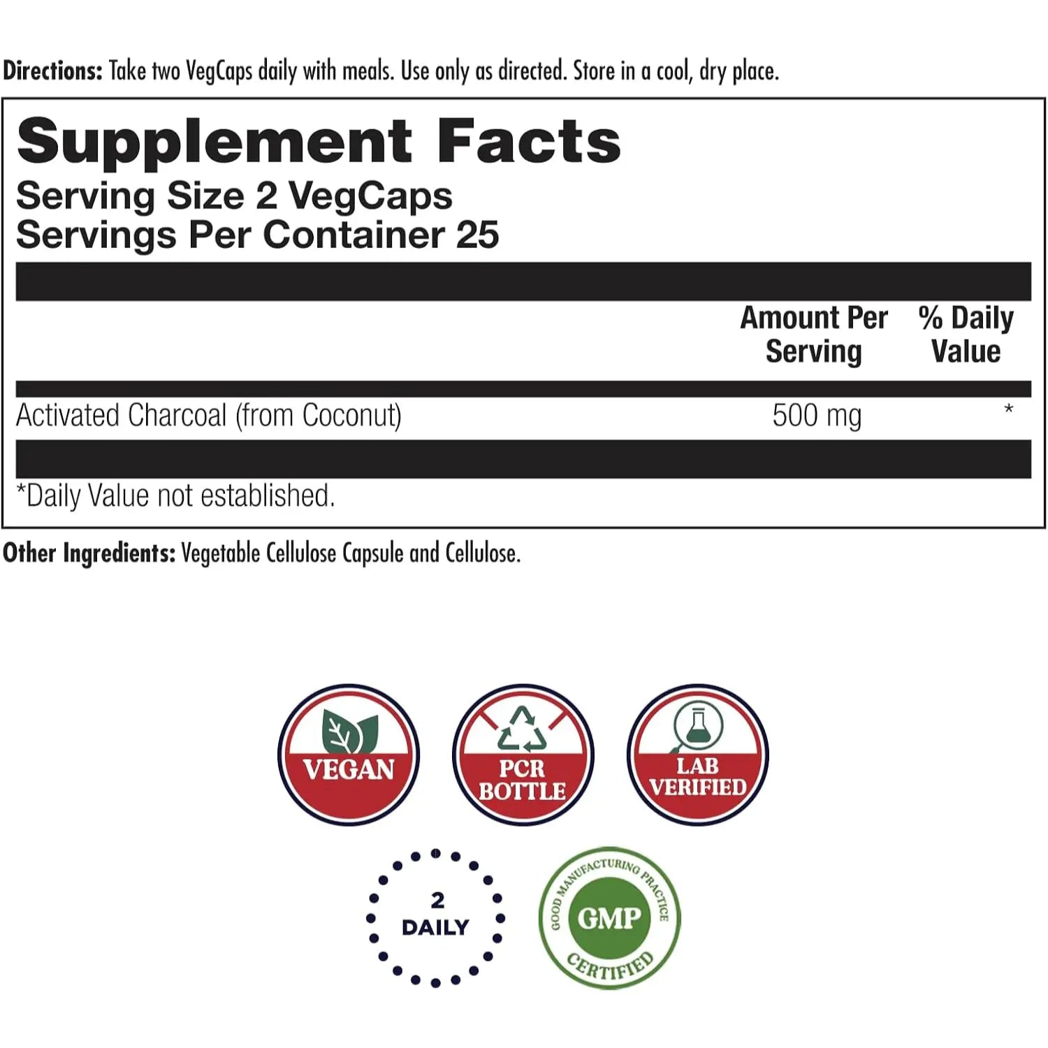 Kal, Carbón Activado, 280 Mg, 50 Cápsulas Sfn