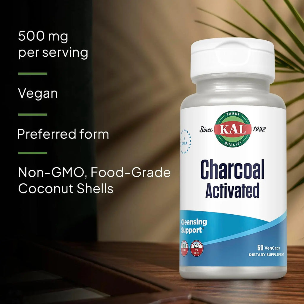 Kal, Carbón Activado, 280 Mg, 50 Cápsulas Sfn