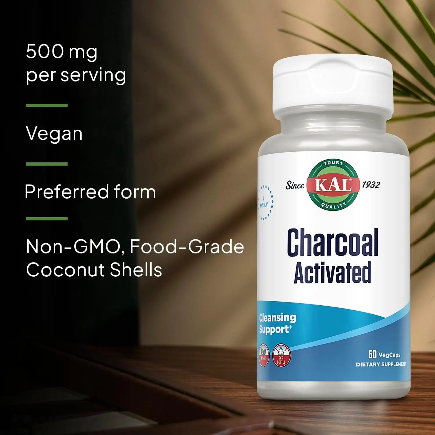 Kal, Carbón Activado, 280 Mg, 50 Cápsulas Sfn
