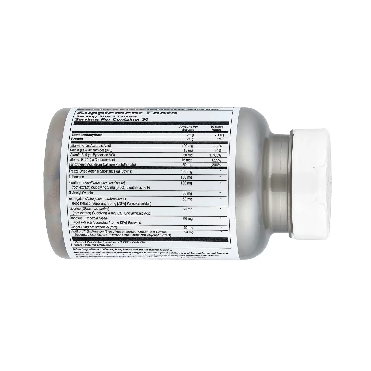 KAL Adrenal Vitality para Función Suprarrenal y Energía, 60 Tabletas