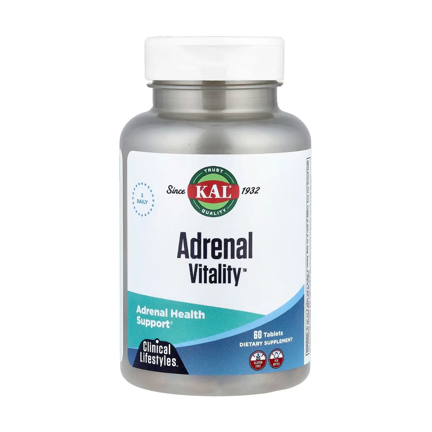 KAL Adrenal Vitality para Función Suprarrenal y Energía, 60 Tabletas