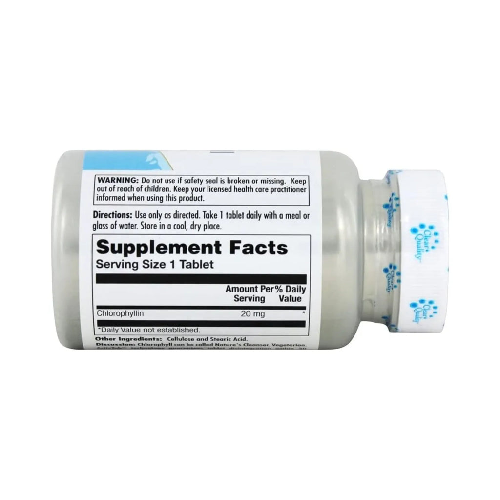 KAL Chlorophyll Clorofilina 20 mg, Apoyo Antioxidante y Bienestar General, 100 Tabletas