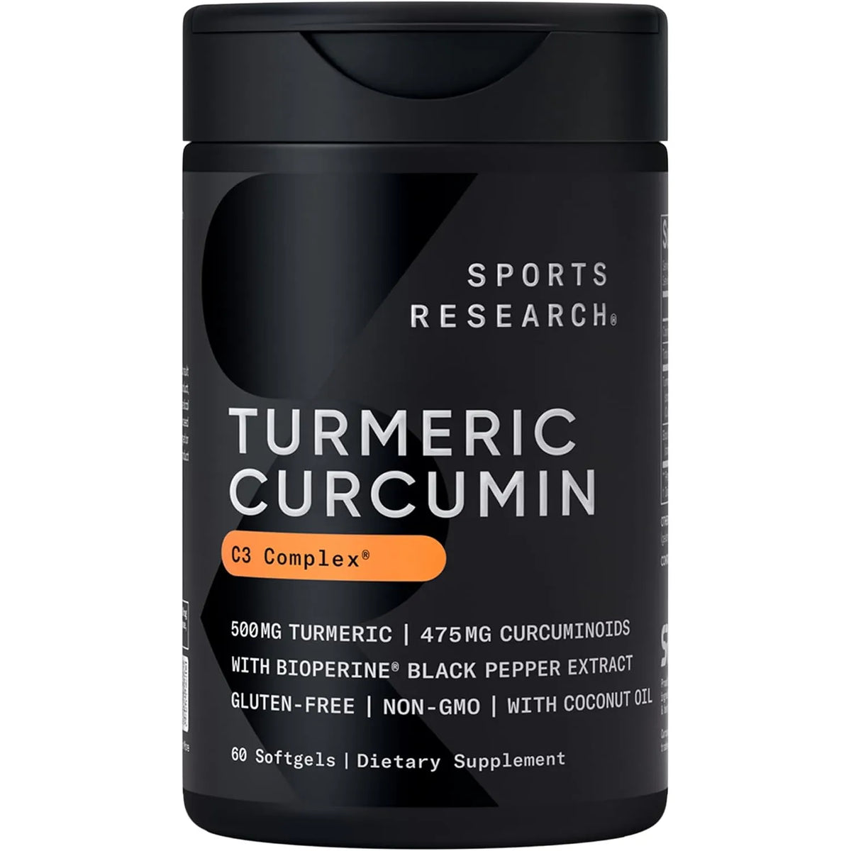 Sports Research Turmeric Curcumin C3 Complex 500mg 60 Cápsulas blandas