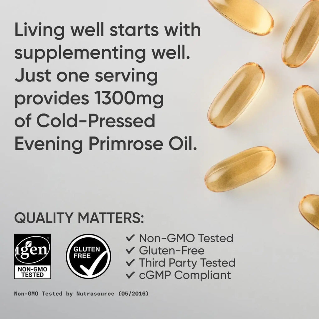 Sports Research Evening Primrose Oil 1300mg (120 softgels)