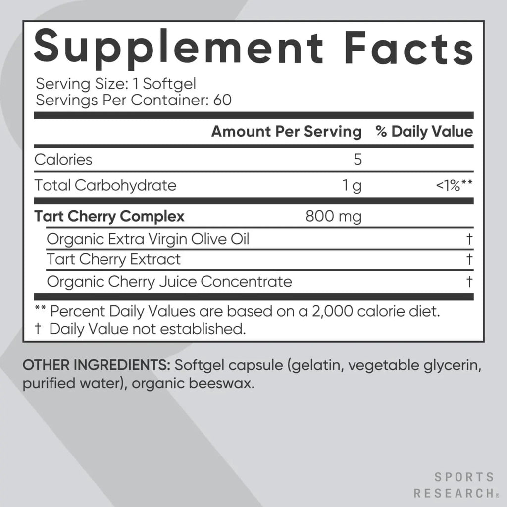 Sports Research Tart Cherry 800mg (60 softgels)
