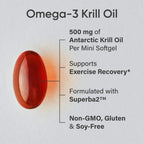 Sports Research Krill Oil Superba2 500mg MSC-C-55162 (120 softgels)