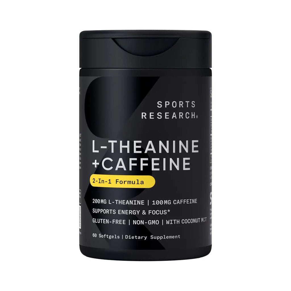 Sports Research L-Theanine + Caffeine (60 softgels)