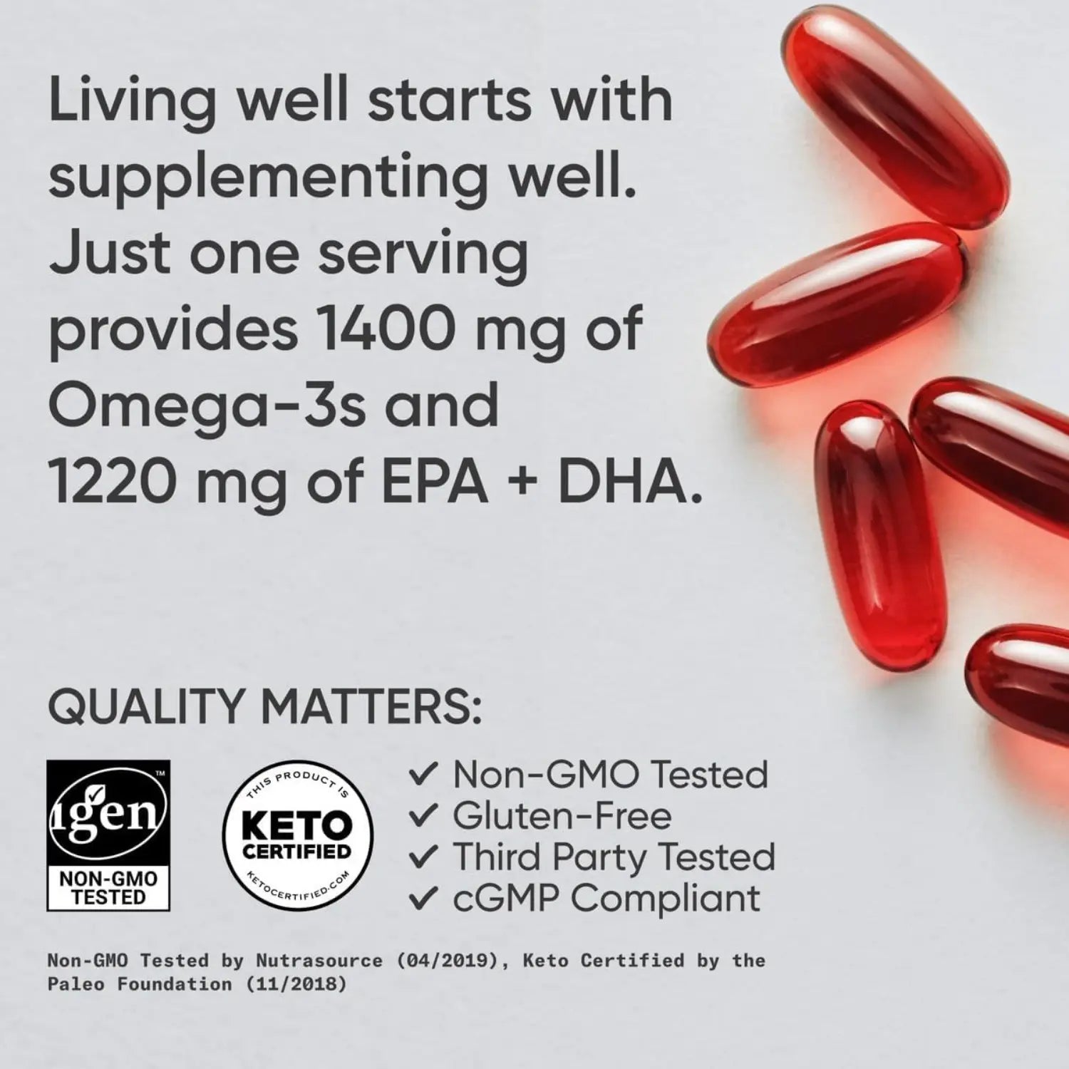 Sports Research Keto Omega 1250mg (120 softgels)