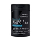 Sports Research Omega-3 Fish Oil AlaskOmega 1250mg + D3 62.5mcg (2500iu) MSC-C-55162 (120 softgels)