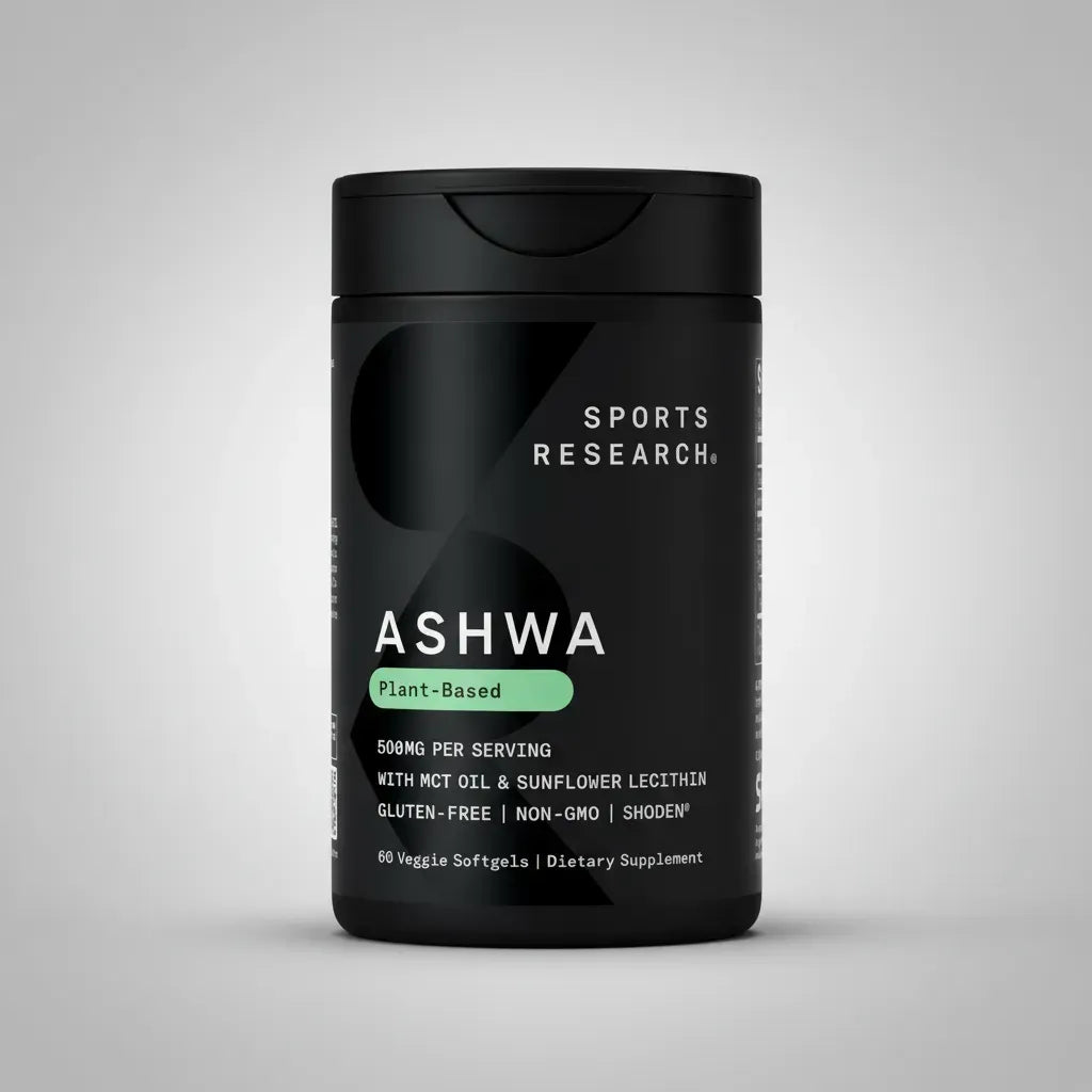 Sports Research Ashwa Shoden® 500 mg para Estrés y Descanso, 60 Cápsulas Vegetales