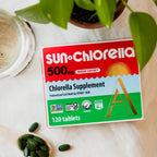 Sun Chlorella 120 Tabletas 500 mg | 90 %+ de pared celular pulverizada | Vitamina B12 y vitamina D de origen natural | Sin OGM, sin gluten
