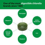 Sun Chlorella 120 Tabletas 500 mg | 90 %+ de pared celular pulverizada | Vitamina B12 y vitamina D de origen natural | Sin OGM, sin gluten