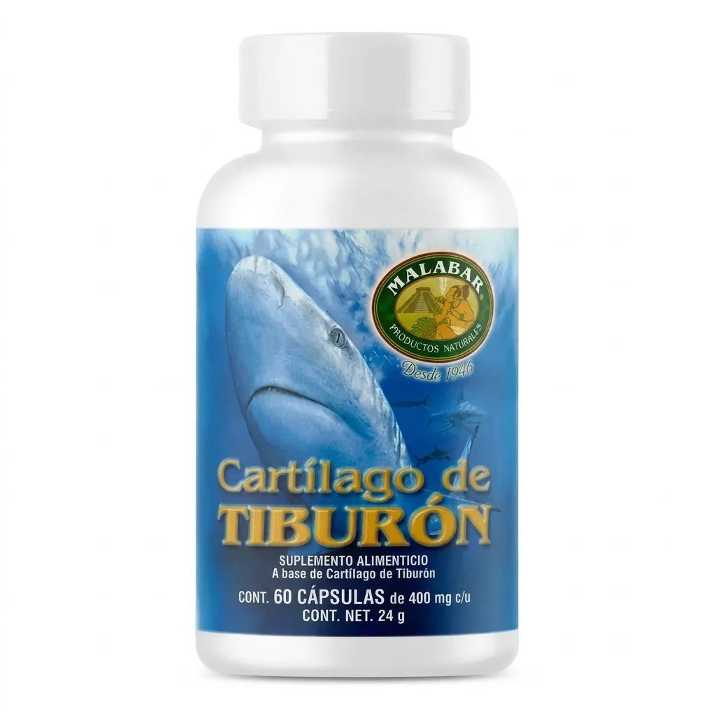 GREENSIDE | Cartílago de Tiburón | 60 Cápsulas de 350 mg | Apoyo para Articulaciones, Huesos y Cartílagos
