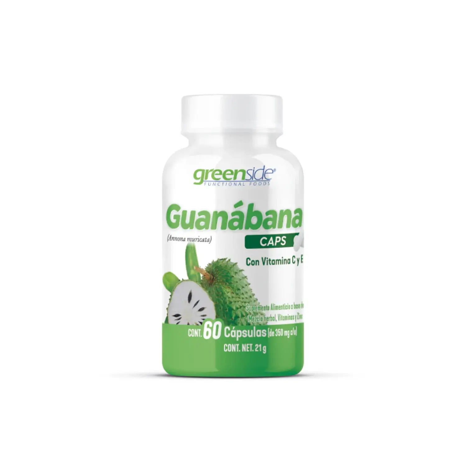 GREENSIDE GUANABANA 21 G, 60 CAPSULAS SFN