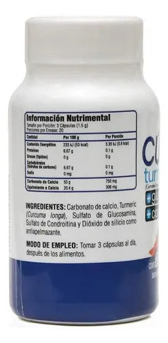 Greenside Cúrcuma + Glucosamina + Condroitina | 60 Cápsulas | Soporte Articular | Suplemento Alimenticio