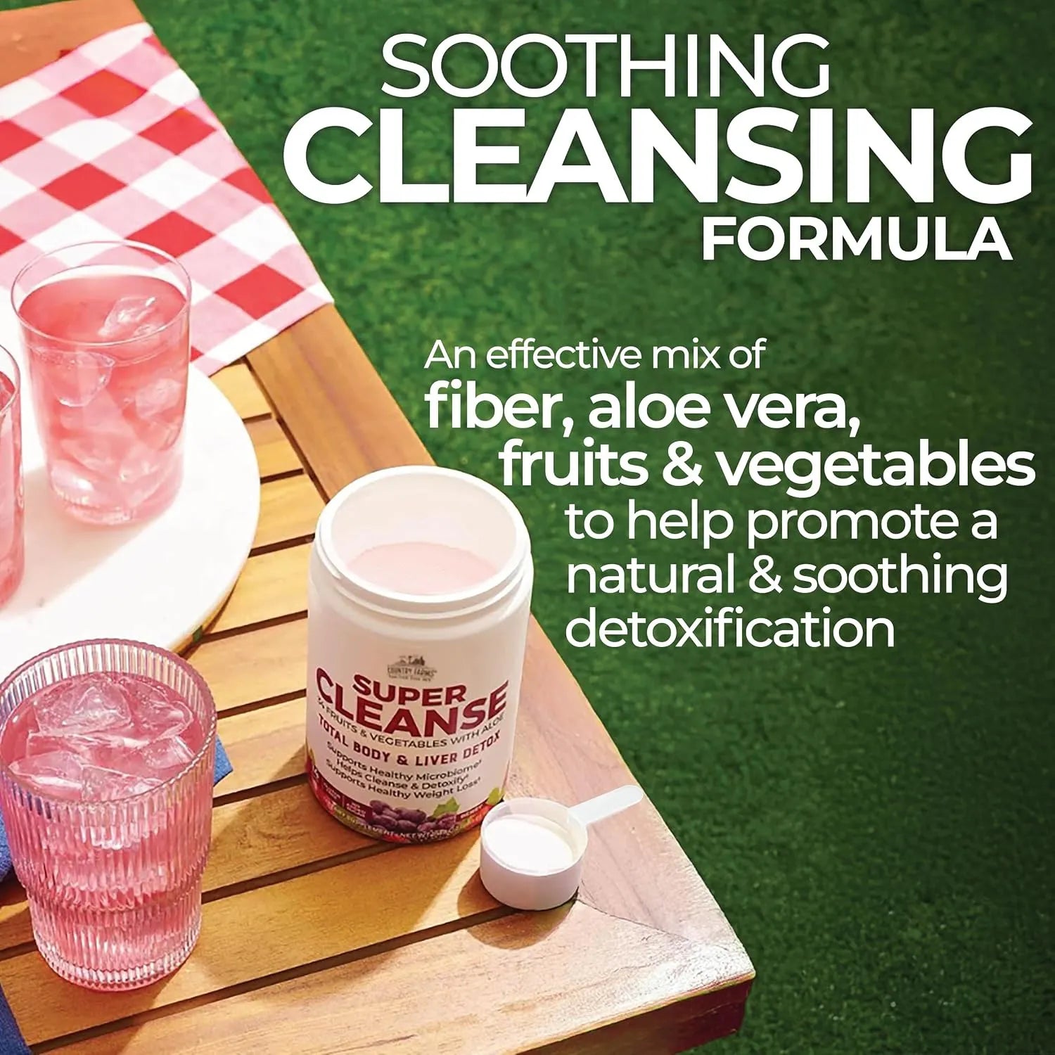 Country Farms Super Cleanse Drink Mix 9.88 oz Sabor Frutos Rojos