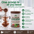 Country Farms, Super Greens, Fórmula alcalinizante, Chocolate`` 300 g (10,6 oz)