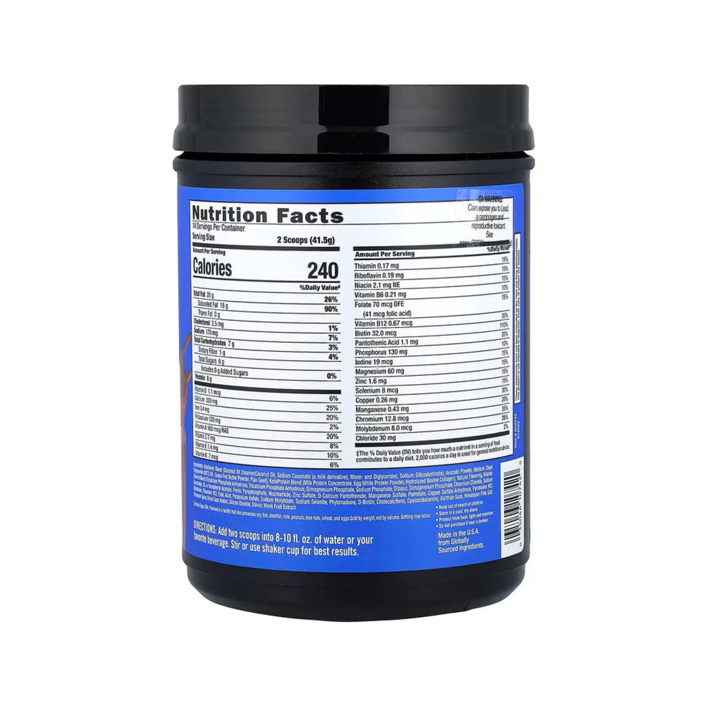 Keto Science, Batido Cetogénico Para Comidas Sabor Crema de chocolate 581 g (20,49 oz)