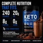 Keto Science, Batido Cetogénico Para Comidas Sabor Crema de chocolate 581 g (20,49 oz)