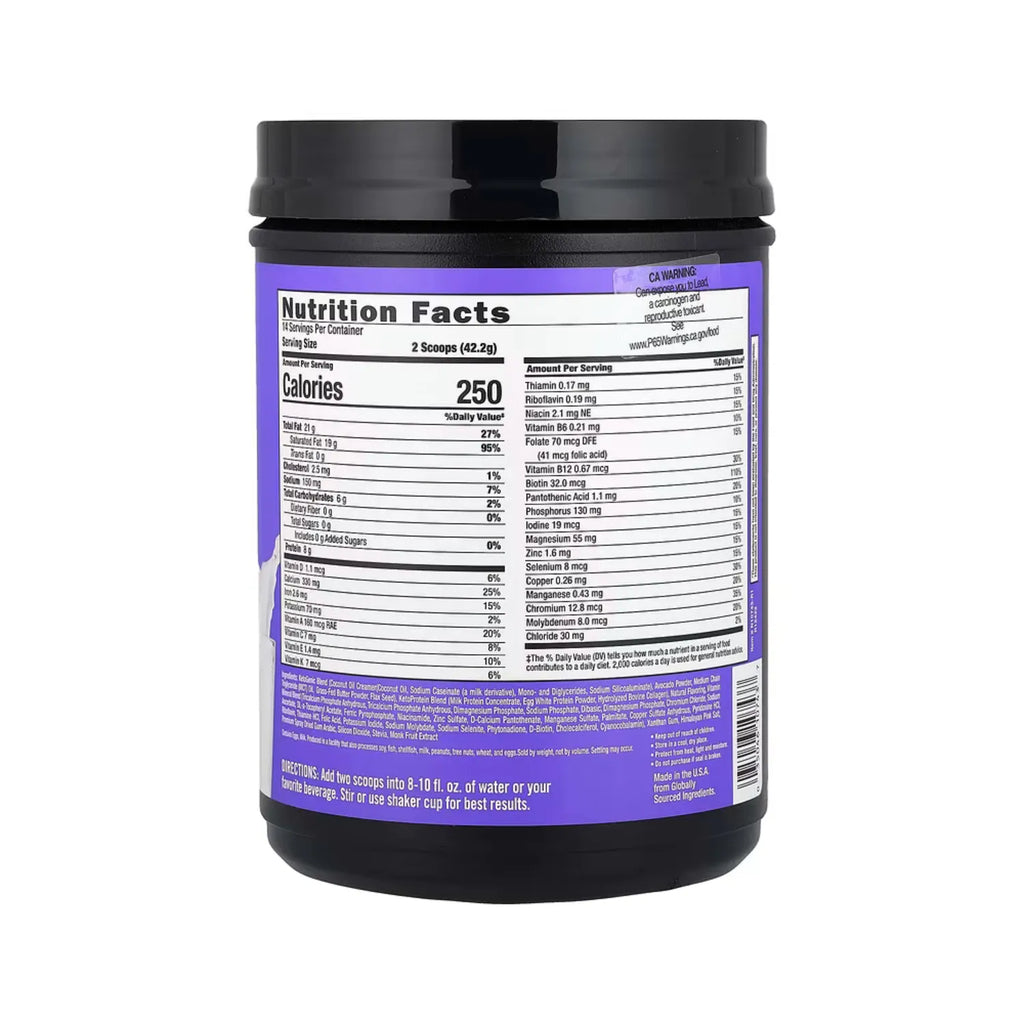Keto Science Batido cetogénico Crema de vainilla 590.8 g (20,83 oz)
