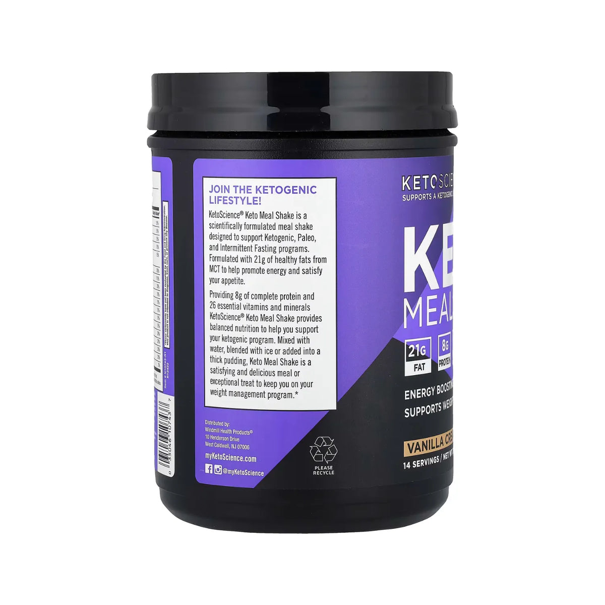 Keto Science Batido cetogénico Crema de vainilla 590.8 g (20,83 oz)