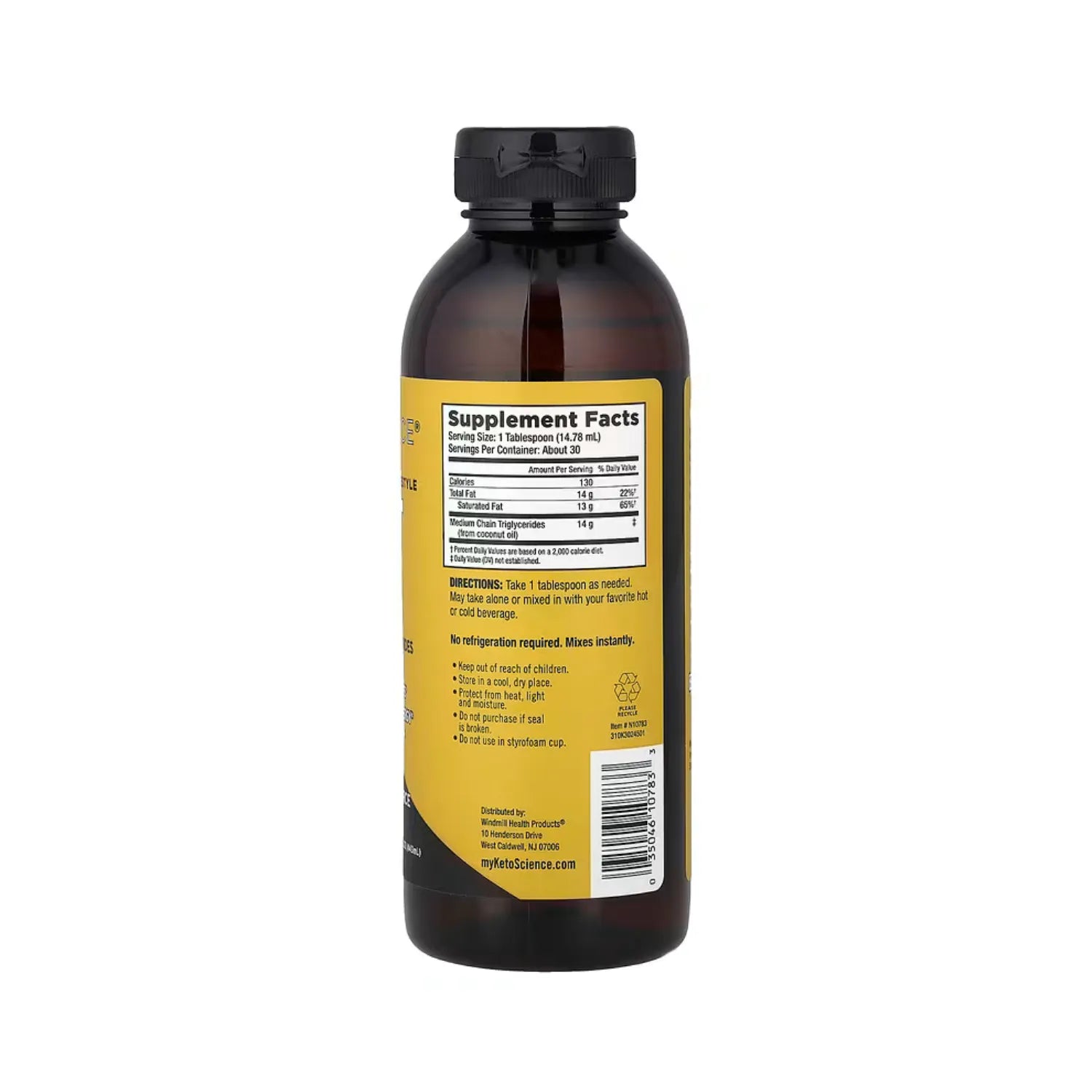 Keto Science, Aceite de MCT, 443 ml (15 oz. líq.)