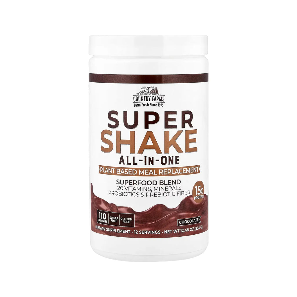 Country Farms Super Shake Todo En Uno Sabor Chocolate 12.48 oz