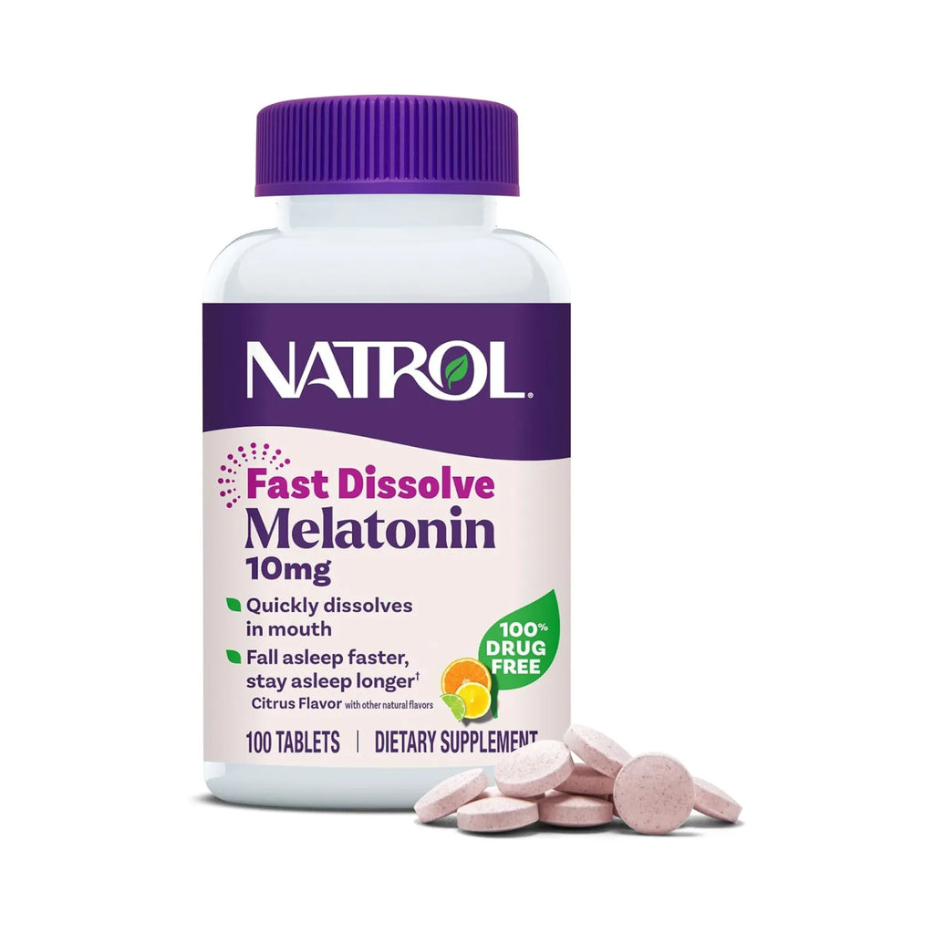 Natrol Melatonina Liberación Prolongada 10mg Con 100 Tabletas Sabor a Citricos