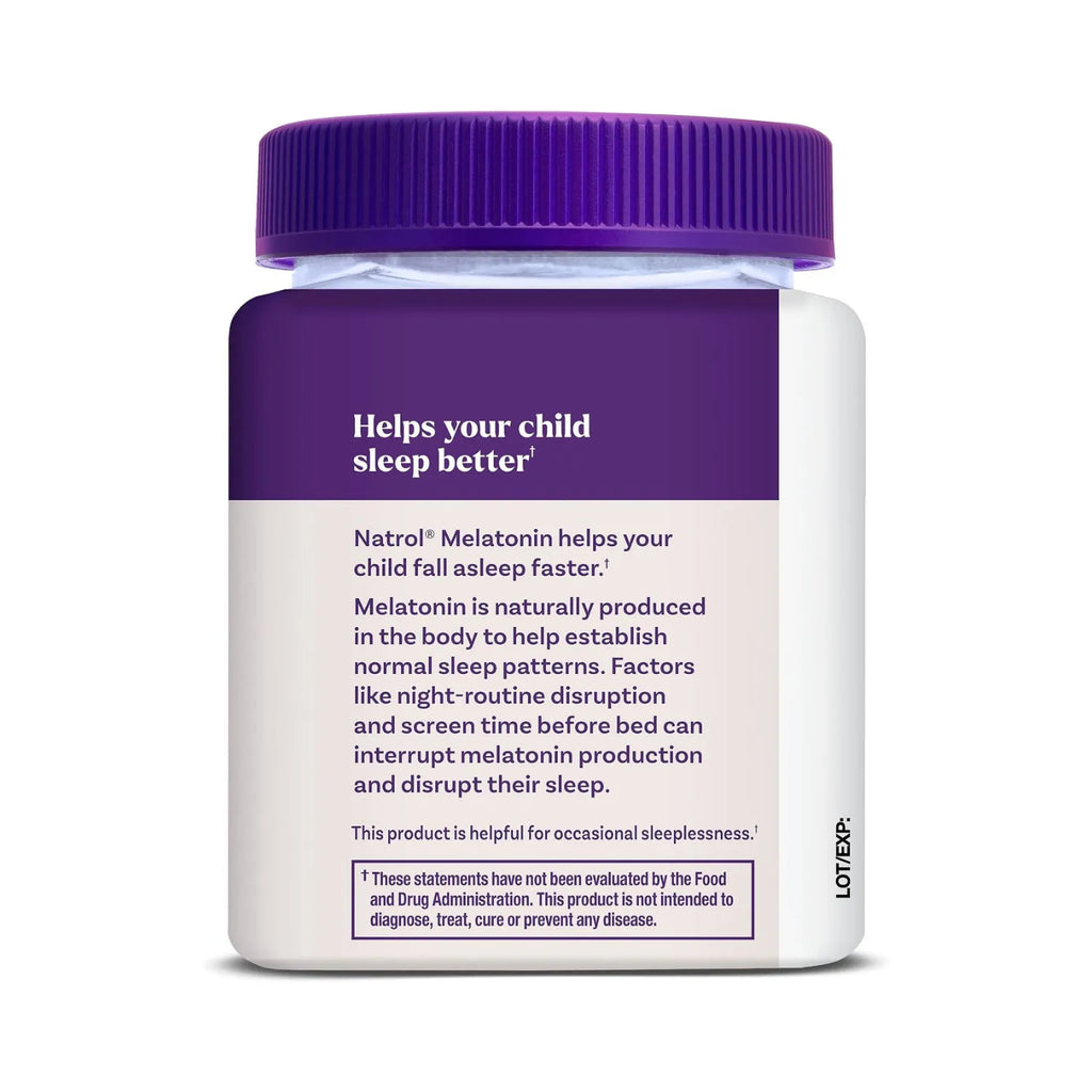 Natrol Kids Melatonina 1mg 60 Gomitas Sabor Frambuesa