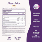 Natrol Kids Sleep+Calm Melatonina Y L-Teanina Con 60 Gomitas Sabor Fresa