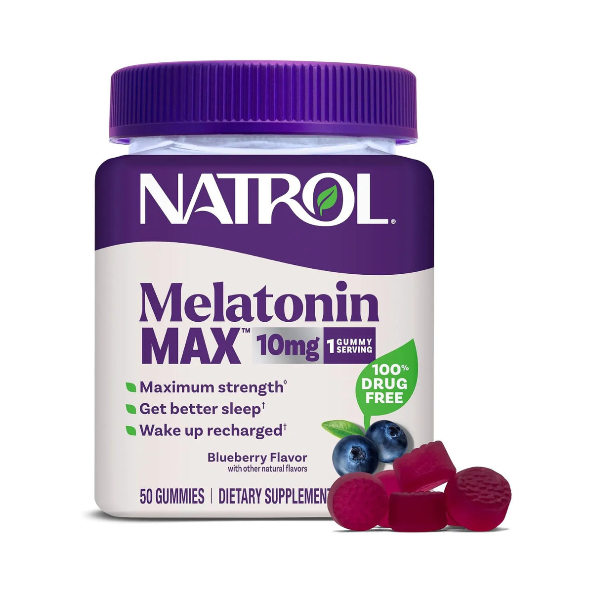 Natrol Melatonina Max 10mg 50 Gomitas