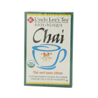 Uncle Lee's Tea | Organic Chai Green Tea with Lemongrass | 18 Bolsitas | Té Verde Orgánico | Infusión Herbal