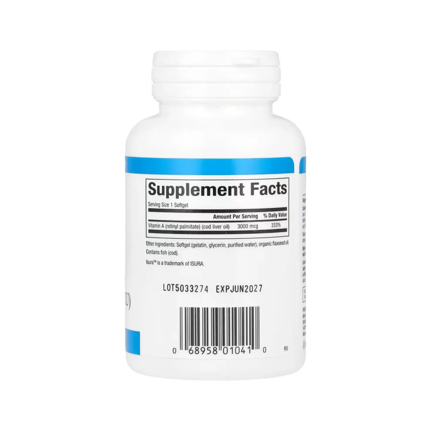 Natural Factors, Vitamina A, 3000 mcg (10.000 UI), 180 cápsulas blandas