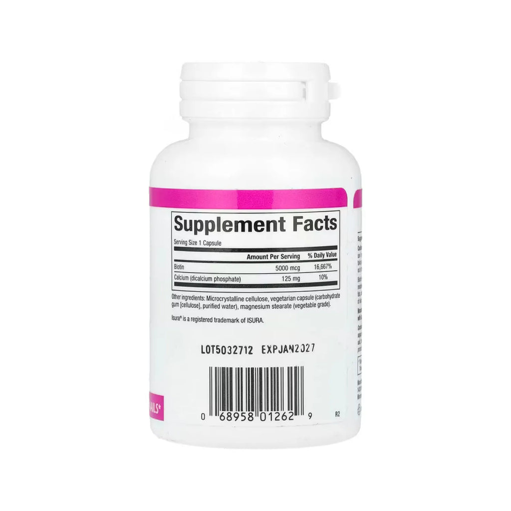 Natural factors Biotin 5,000 mcg 60 cápsulas