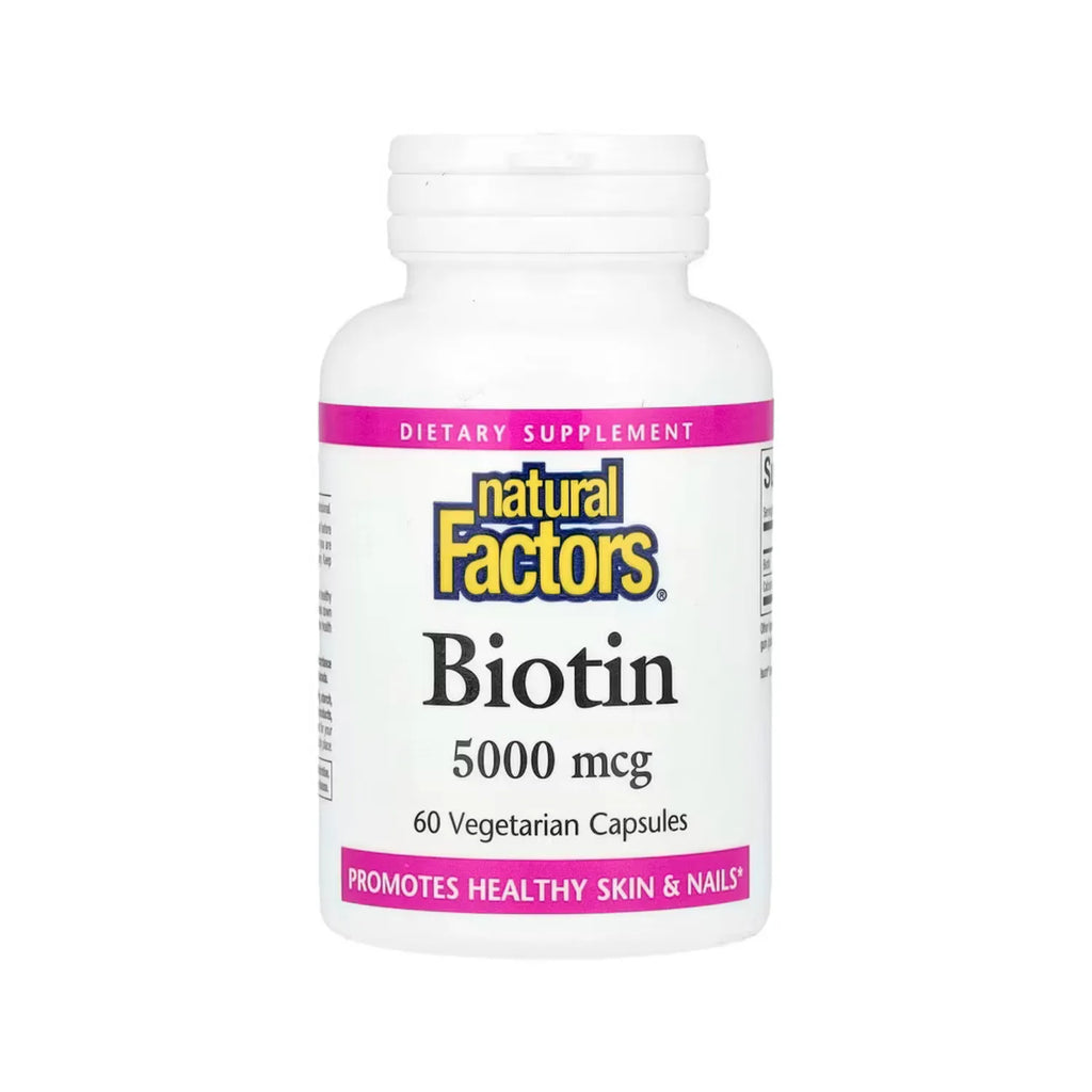 Natural factors Biotin 5,000 mcg 60 cápsulas